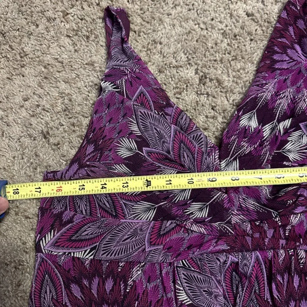 Apt 9 Y2K 90s Babydoll Floral Peacock Tank Top Cami Purple Mesh Fairy Goth LARGE - Picture 7 of 8